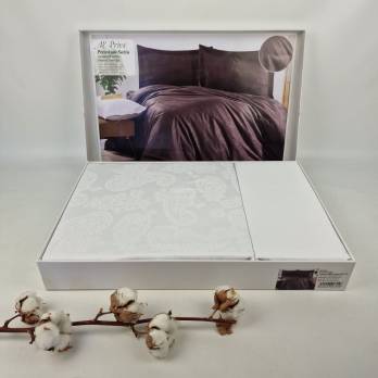 Постільна білизна AE сатин жакард 200x220 см Prive 3 White