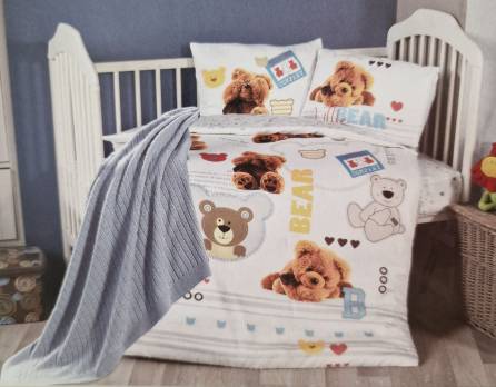 Постільна білизна + плед First Choice 100x150 Bear