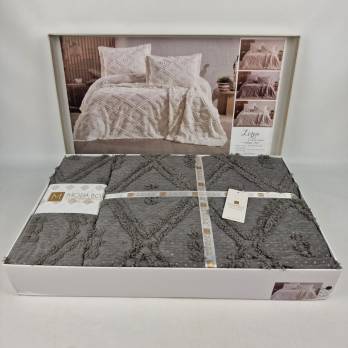 Покривало Moda Box 240х260 з наволочками Loren Antrasit