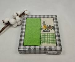 Набір рушників Nilteks 2шт Fresh Fruit Olive 1