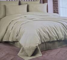 Постільна білизна Cotton Shine страйп-сатин 160x220 см Haki Yesili