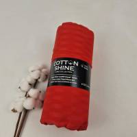 Простирадло на резинці Cotton Shine 180х200 з наволочками 50х70 червоний