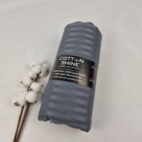 Простирадло на резинці Cotton Shine 180х200 з наволочками 50х70 антрацит