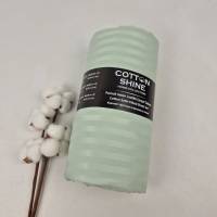 Простирадло на резинці Cotton Shine 180х200 з наволочками 50х70 м'ятний