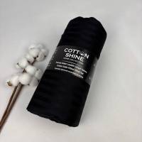 Простирадло на резинці Cotton Shine 180х200 з наволочками 50х70 чорний