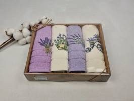 Набір махрових рушників Nilteks 4 шт Natural Lavander