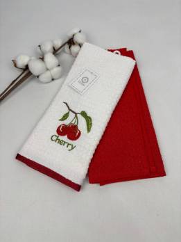 Набір рушників Nilteks 2 шт Honeycomb Cherry