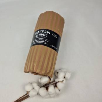 Простирадло на резинці Cotton Shine 180х200 з наволочками 50х70 коричневий
