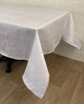 Скатертина Masali тефлон 160x220 Model 506 White - Уцінений товар