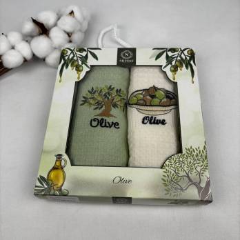 Набір вафельних рушників Nilteks 2шт Olive Series
