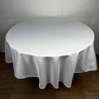Скатертина жакардова круг 160 см Cream
