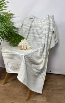 Рушник пляжний пештемаль Pupilla 90х180 Hot Summer Gri