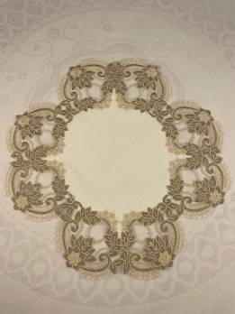 Серветка Acme з мереживом 45*45 Lotus Krem-Kahve