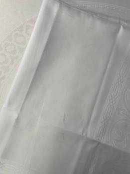 Скатертина Masali тефлон 160x220 Model 520 White - Уцінений товар