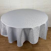 Скатертина жакардова круг 260 см Grey (Під замовлення)