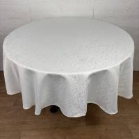 Скатертина жакардова круг 260 см Ivory (Під замовлення)