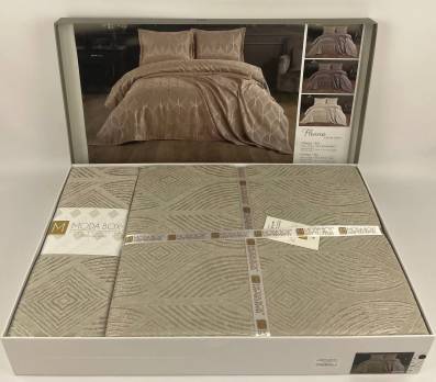 Покривало Moda Box 240х260 з наволочками Henna Gri