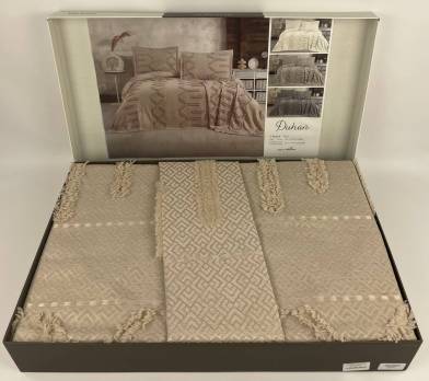 Покривало Moda Box 240х260 з наволочками Duhan Beige