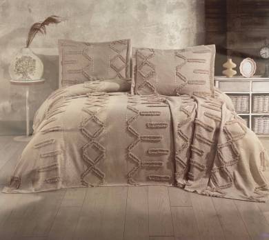 Покривало Moda Box 240х260 з наволочками Duhan Beige