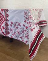 Скатертина Homey Vibe Etno 200x220 Червона
