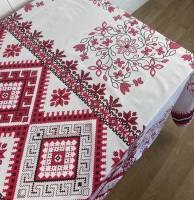 Скатертина Homey Vibe Etno 200x220 Червона