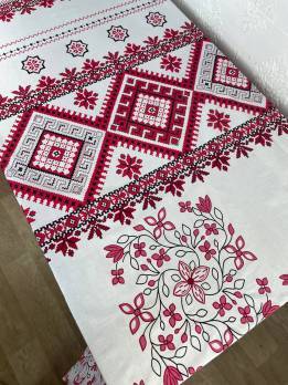 Скатертина Homey Vibe Etno 200x220 Червона