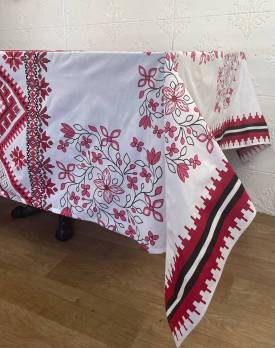 Скатертина Homey Vibe Etno 200x220 Червона