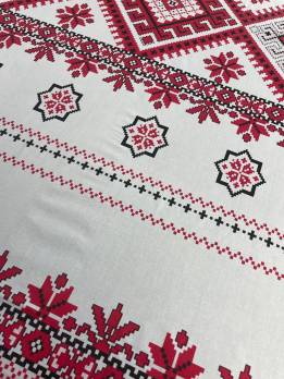 Скатертина Homey Vibe Etno 200x220 Червона