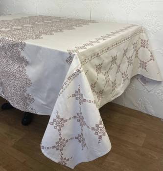 Скатертина Homey Vibe Etno 200x220 Бежева