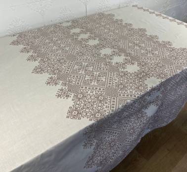 Скатертина Homey Vibe Etno 200x220 Бежева