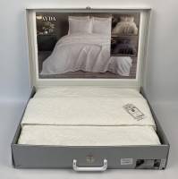 Покривало Moda Box 240х260 з наволочками Ayda Krem