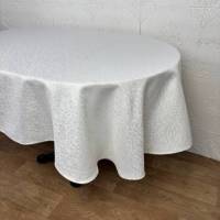 Скатертина жакардова 160х300 см oval Ivory