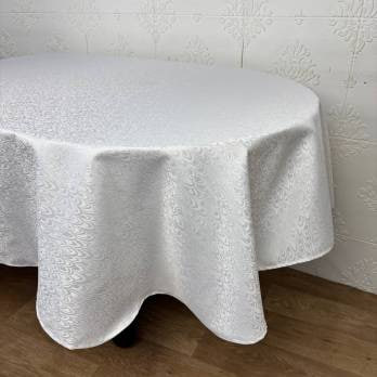Скатертина жакардова 140х180 см oval Cream