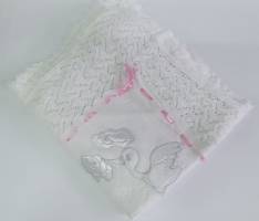 Крижма утеплена White- Pink-Уцінений товар