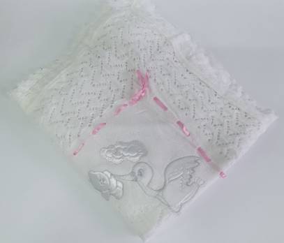 Крижма утеплена White- Pink-Уцінений товар