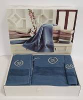 Рушники Maison D'or 3шт Bonni Blue-Уцінений товар