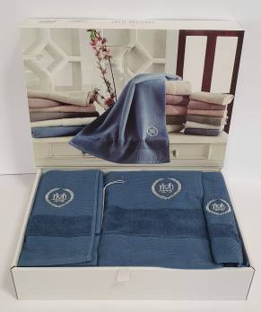Рушники Maison D'or 3шт Bonni Blue-Уцінений товар