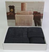 Рушники Maison D'or 3шт Naturella Antracit-Уцінений товар9(3)
