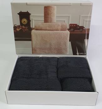 Рушники Maison D'or 3шт Naturella Antracit-Уцінений товар9(3)