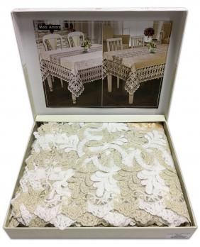 Скатертина Велюр Acme Tekstil 160x220 Amora Gold