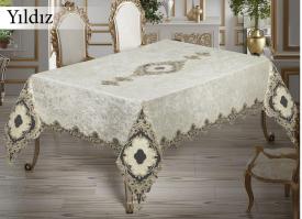 Скатерть Велюровая Maison Royale 160x300 Yildiz Cream