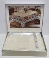 Силиконовая скатерть с кружевом Maison Royale 160х300 Lukka Cream