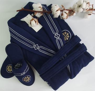 Халат мужской Maison D'or Elegance Marine Navi L