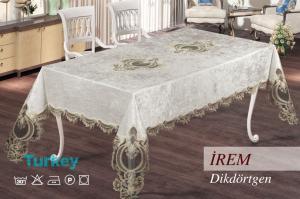 Скатерть велюр Sagol 160x220 IREM Cappucino