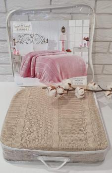 Плед в'язаний Issihome Бежевий 220х240