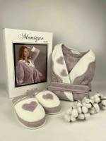 Халат женский Maison D'or Monique Hearts Dark Lilac S