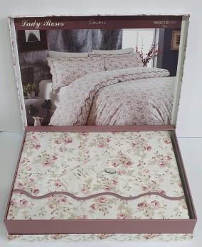 Постельное белье Maison D'or сатин 200х220 Lady Roses White