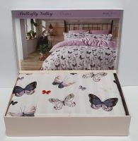 Постільна білизна Maison D'or сатин 200х220 Butterfly Valley Dark Lilac