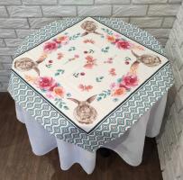 Скатертина квадратна Print Sagol 80 * 80 см великодня St-170