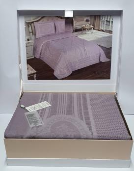 Покривало Піке Maison D'or Lacene 260x260 Plum (Фіолетовий)